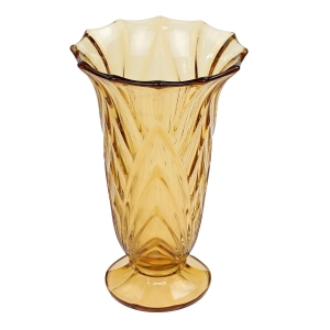 BARDZO ŁADNY BURSZTYNOWY WAZON SOLIDNY KIELICH NA STOPIE