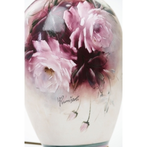 61869 PIĘKNA PORCELANOWA RĘCZNIE MALOWANA LAMPA RÓŻE (3).jpg