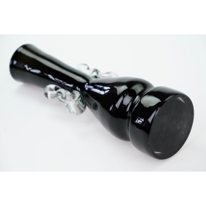 61871 TARNOWIEC CZARNY WYSOKI WAZON Z DEKORACYJNYMI NAKŁADKAMI MOTYLKI (4).jpg