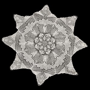 61975 ROBIONA NA DRUTACH SERWETA GWIAZDA W BIELI INTRYGUJĄCY WZÓR PRZEKĄTNA 88 CM (1).jpg