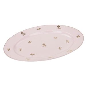 62097 EPIAG RÓŻOWA PORCELANA OWALNA PATERA PÓŁMISEK W ZŁOTE RÓŻE (1).jpg