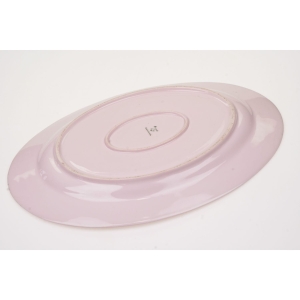 62097 EPIAG RÓŻOWA PORCELANA OWALNA PATERA PÓŁMISEK W ZŁOTE RÓŻE (4).jpg