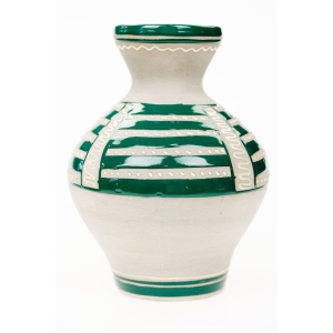 62109 SWIETNY GLINIANY WAZON SIWAK RĘCZNIE MALOWANY (2).jpg