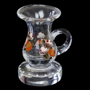 PETER WOLKIE TIROLER RĘCZNIE FORMOWANY I RĘCZNIE MALOWANY KAGANEK, WAZONIK Z USZKIEM