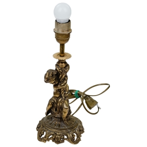 62164 MOSIĘŻNA LAMPKA PODSTAWA LAMPY Z AMORKIEM BARDZO ZDOBNA (1).jpg