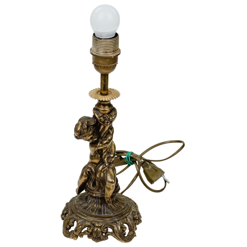 62164 MOSIĘŻNA LAMPKA PODSTAWA LAMPY Z AMORKIEM BARDZO ZDOBNA (1).jpg