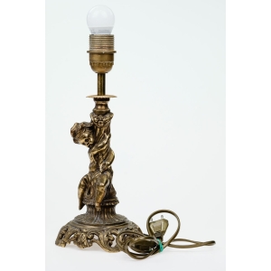 62164 MOSIĘŻNA LAMPKA PODSTAWA LAMPY Z AMORKIEM BARDZO ZDOBNA (2).jpg