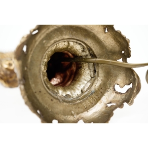 62164 MOSIĘŻNA LAMPKA PODSTAWA LAMPY Z AMORKIEM BARDZO ZDOBNA (5).jpg