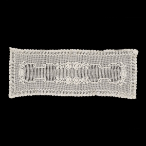 SZYDEŁKO BIAŁY BIEŻNIK LAUFER W KWIATY 78 X 32 CM