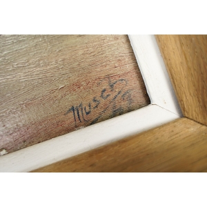 62731 OLEJ NA DESCE KWIATY MAKÓW W WAZONIE W RAMIE SYGNOWANY (2).jpg