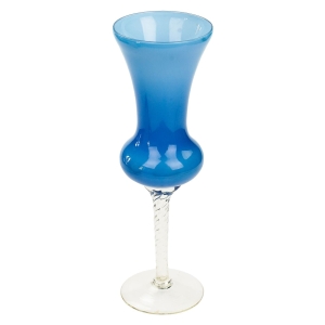 EMPOLI WAZON KIELICH NA NODZE BŁĘKITNY JAK NIEBO