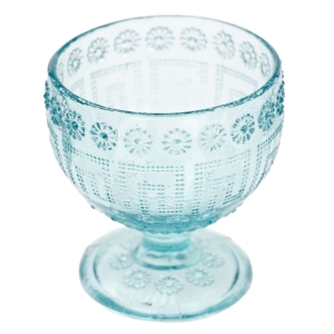 62809 STARY TURKUSOWY PUCHAR MAŁA PATERKA LUB CUKIERNICA W MEANDRY I STOKROTKI (1).jpg