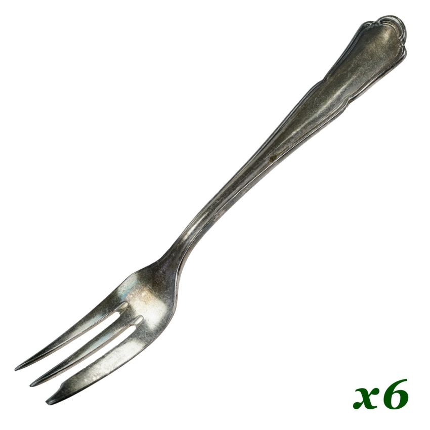 63062 SCHWERTE KOMPLET SZEŚCIU ELEGANCKICH WIDELCZYKÓW DESEROWYCH PLATEROWANYCH SREBREM (1).jpg