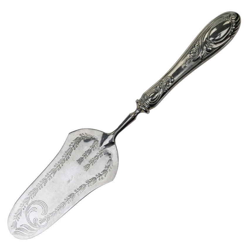 63067 ART-NOUVEAU ŁOPATKA DO CIAST TORTÓW PLATEROWANY SREBREM (1).jpg