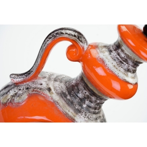 63116 ŚWIETNA LAMPA STOŁOWA W FORMIE POMARAŃCZOWEGO DZBAN WAZONA Z UCHEM FAT LAVA (3).jpg