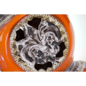 63116 ŚWIETNA LAMPA STOŁOWA W FORMIE POMARAŃCZOWEGO DZBAN WAZONA Z UCHEM FAT LAVA (4).jpg