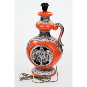63116 ŚWIETNA LAMPA STOŁOWA W FORMIE POMARAŃCZOWEGO DZBAN WAZONA Z UCHEM FAT LAVA (5).jpg