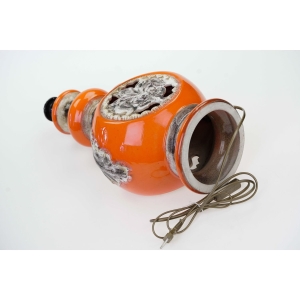 63116 ŚWIETNA LAMPA STOŁOWA W FORMIE POMARAŃCZOWEGO DZBAN WAZONA Z UCHEM FAT LAVA (6).jpg