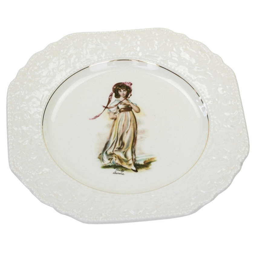 63140 LORD NELSON POTTERY PIĘKNA PATERA Z DAMĄ PINKIE TH. LAWRENCE'A (1).jpg