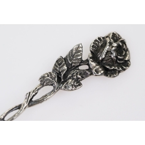 63260 SREBRO PRÓBA 800 KOMPLET ŁYŻECZEK DO MOKKI Z RÓŻĄ WAGA 58,9 G (2).jpg