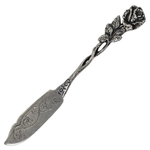 63263 SREBRO 800 RÓŻA NOŻYK DO SERA LUB KAWIORU WAGA 13,5 G (1).jpg