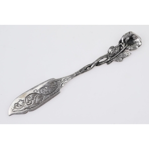 63263 SREBRO 800 RÓŻA NOŻYK DO SERA LUB KAWIORU WAGA 13,5 G (3).jpg