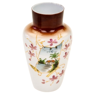 SECESYJNY WAZON Z PEJZAŻEM RĘCZNIE MALOWANY