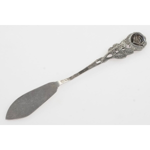 63411 ANTIKO NOŻYK DO KAWIORU SERA Z RÓŻĄ SREBRO PRÓBY 800 WAGA 10 G (2).jpg