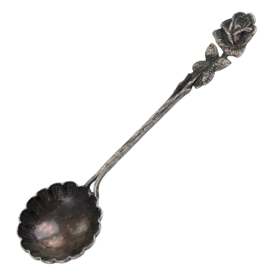 SREBRO PRÓBA 800 ŁYŻECZKA DO KONFITUR Z RÓŻĄ WAGA 14,2 G