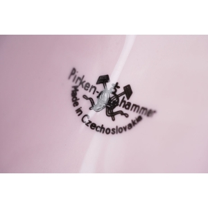 63424 PIRKENHAMMER ŚLICZNY KABARET Z RÓŻOWEJ PORCELANY RELIEFY I KWIATUSZKI (6).jpg