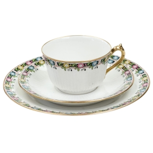 LIMOGES MAVALEIX/GRANGER ŚNIADANIÓWKA Z KWIATOWĄ BORDIURĄ