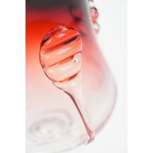 63460 TARNOWIEC J. SŁUCZAN-ORKUSZ RUBINOWY KIELICH WAZON NA STOPIE Z NAKŁADKAMI (3).jpg