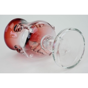 63460 TARNOWIEC J. SŁUCZAN-ORKUSZ RUBINOWY KIELICH WAZON NA STOPIE Z NAKŁADKAMI (4).jpg