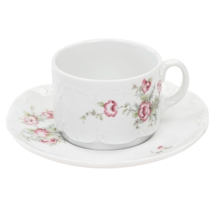 ROSENTHAL CLASSIC FILIŻANKA ZE SPODKIEM MLECZNIK Z DEKORACJĄ TYPU MANDARIN
