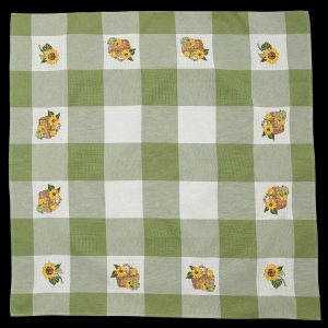 63567 ZIELONA KRATA I HAFT KRZYŻYKOWY SŁONECZNIKI ŚLICZNY OBRUS 85 X 85 CM (1).jpg