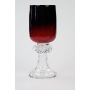 63635 TARNOWIEC J. SŁUCZAN-ORKUSZ RUBINOWY KIELICH WAZON NA STOPIE Z NAKŁADKAMI (2).jpg