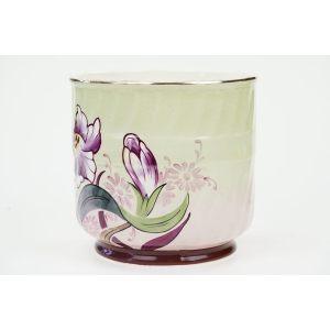 63666 ŚWIETNIE MALOWANA DONICA OSŁONKA NA DONICZKĘ LILIE KWIATY (2).jpg