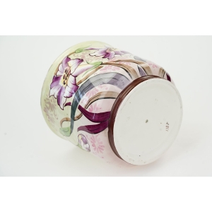 63666 ŚWIETNIE MALOWANA DONICA OSŁONKA NA DONICZKĘ LILIE KWIATY (4).jpg