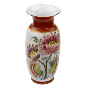 SECESYJNY WAZON Z KWIATY RĘCZNIE MALOWANY