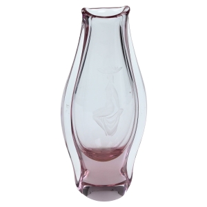 ŽELEZNY BROD M. KLINGER WAZON NEODYMOWY RĘCZNIE SZLIFOWANA NAGA NIEWIASTA