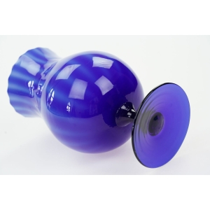 64387 EMPOLI KOBALTOWO-SZAFIROWY KIELICH WAZON NA NODZE (4).jpg