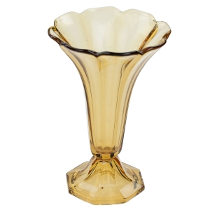 BARDZO ŁADNY BURSZTYNOWY WAZON ART-DECO KIELICH NA STOPIE