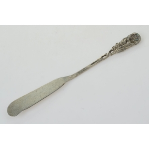 64472 ANTIKO PLATEROWANY SRBREM NOŻYK DO MASŁA Z RÓŻĄ (4).jpg