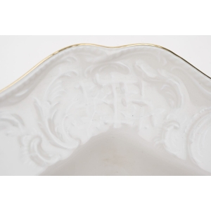64536 ROSENTHAL SANSSOUCI KOŚĆ SŁONIOWA I ZŁOCENIA DUŻA ELEGANCKA MISA KWADRATOWA SALATERA (3).jpg