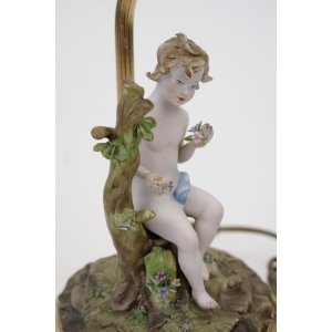 64631 CESARE VILLARI CAPODIMONTE CHERUBINEK AMOR ANIOŁ LAMPA PODSTAWA LAMPY RĘCZNIE MALOWANA (2).jpg