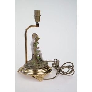 64631 CESARE VILLARI CAPODIMONTE CHERUBINEK AMOR ANIOŁ LAMPA PODSTAWA LAMPY RĘCZNIE MALOWANA (3).jpg