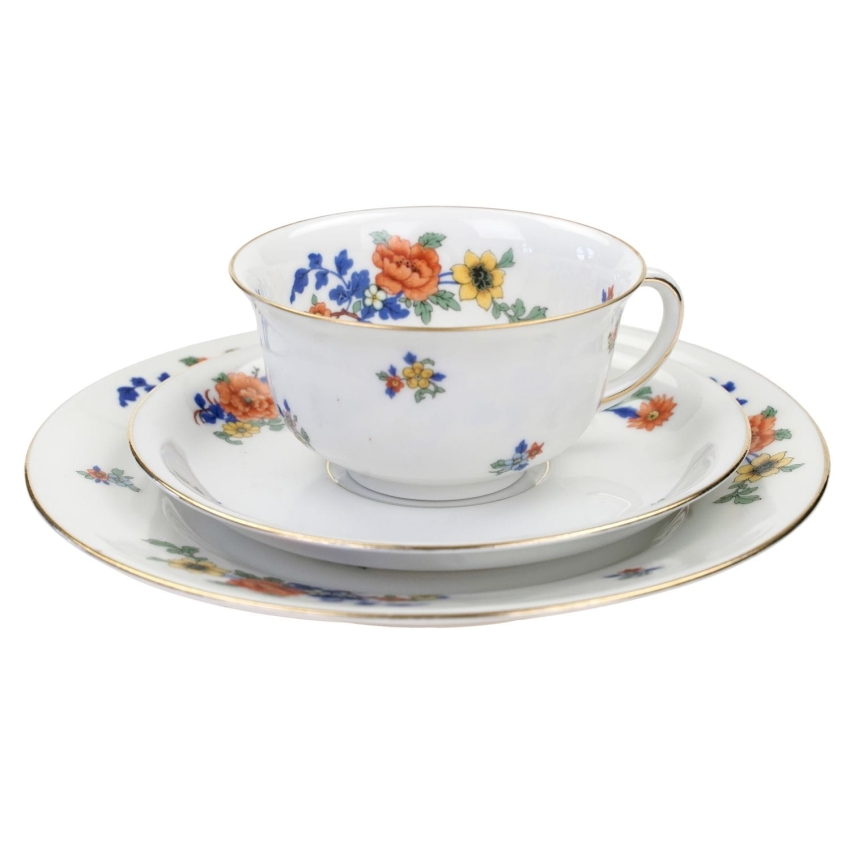 64690 THOMAS ROSENTHAL ŚLICZNA ŚNIADANIÓWKA W STYLU ART-DECO KOLOROWE KWIATY (1).jpg