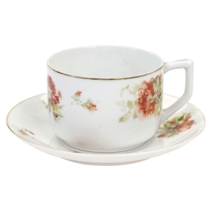 64699 EPIAG ŚLICZNA STARA FILIŻANKA ZE SPODKIEM STRZĘPIASTE KWIATY (1).jpg