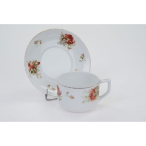 64699 EPIAG ŚLICZNA STARA FILIŻANKA ZE SPODKIEM STRZĘPIASTE KWIATY (3).jpg