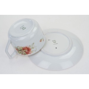 64699 EPIAG ŚLICZNA STARA FILIŻANKA ZE SPODKIEM STRZĘPIASTE KWIATY (4).jpg